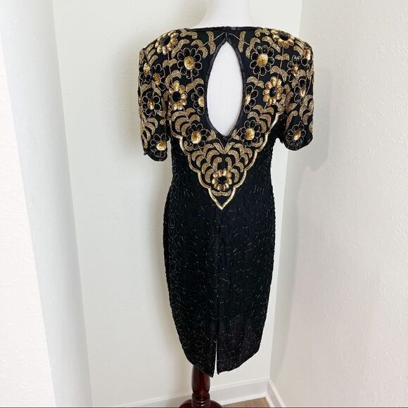 Vintage Leslie Fay Sequin Evening Dress - Picture 4 of 11